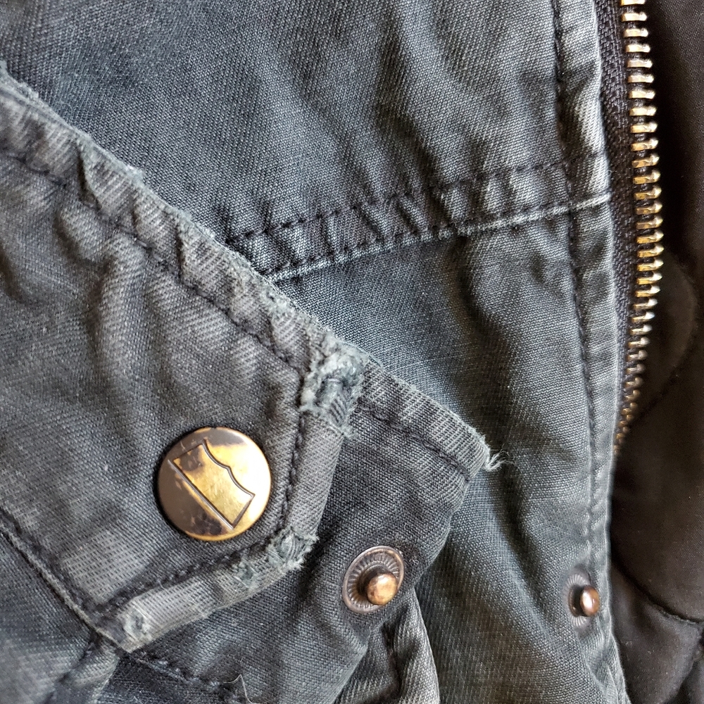 Vintage 80s Levi's Western Wear Jacket Coat Jean Denim Quilt Lined M - Picture 10 of 11